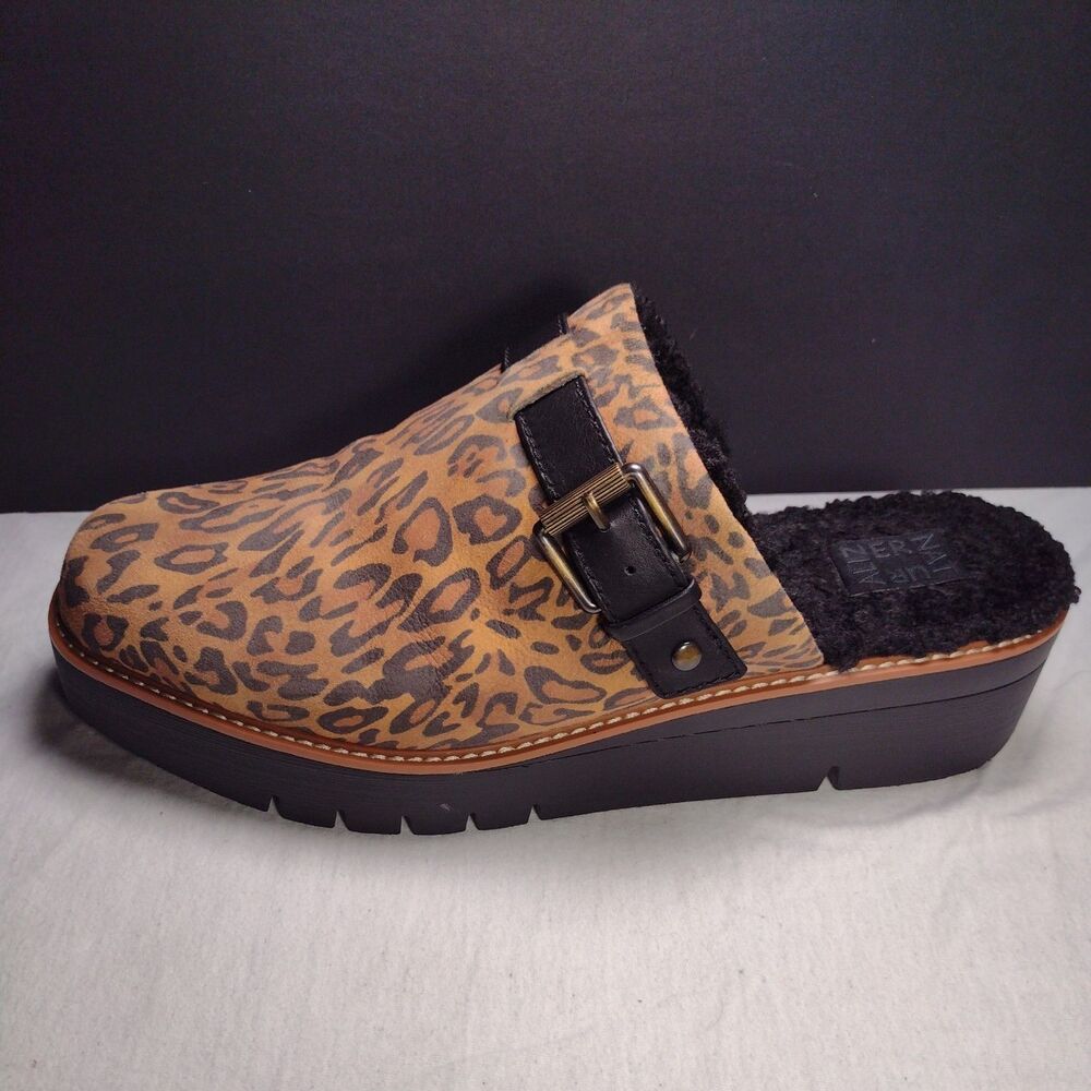 Naturalizer Women's Wayde Clog Color Dark Brown Cheetah Sz  11 M warm cozy